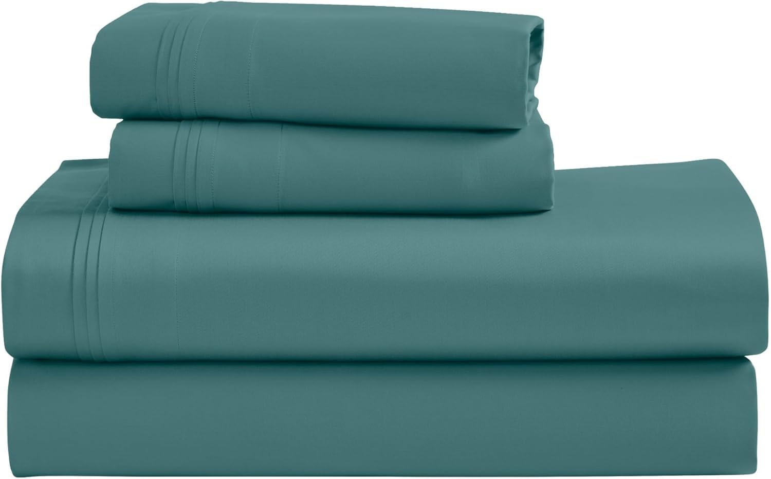 Superior Set di lenzuola in cotone egiziano, 4 pezzi, lussuose lenzuola 1000 fili, ecologiche, sostenibili, basic, tinta unita, lenzuolo con angoli con tasca profonda, lenzuolo piatto, federe,