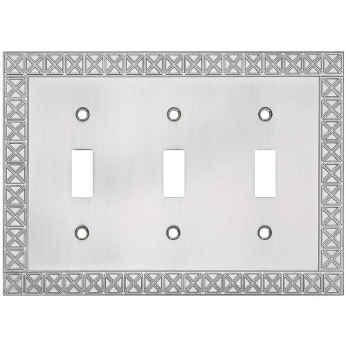 Placa triple interruptor Stanley v8044 soluciona el desgaste de embellecedores en pasillos 6