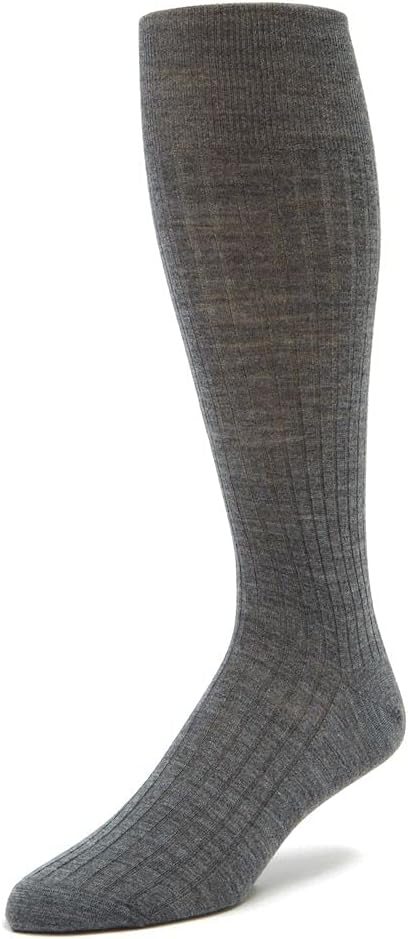 Over-The-Calf Merino Wool Men's Italian Dress Socks