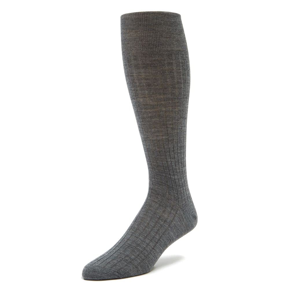 Bresciani Over-The-Calf Merino Wool Men's Italian Dress Socks