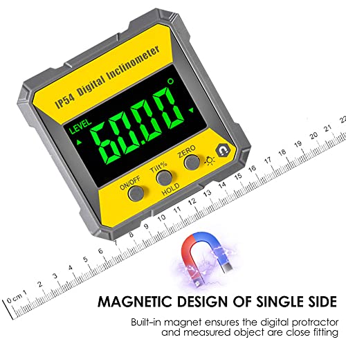 Buscador de ángulos digital LCD 4x90° precisión 0.2° miniatura 4