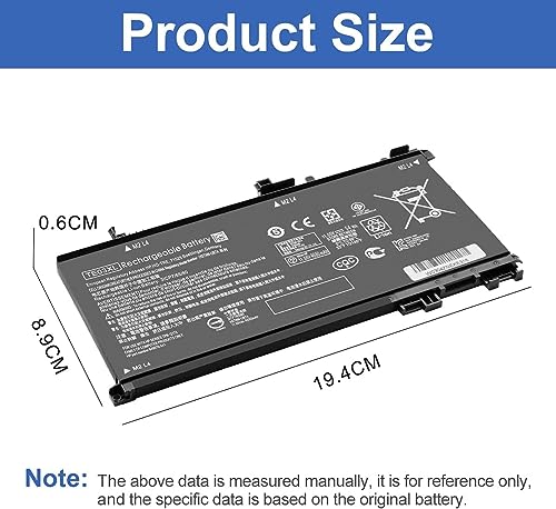 Image of Wefly TE03XL Laptop Battery Compatible for HP Pavilion 15-bc444tx 15-bc444ur 15-bc445ur 15-bc446ur 15-bc448ur 15-bc450ns 15-bc451ns 15-bc451la 15-bc452la 15-bc452ur 15-bc453ur Laptop Battery