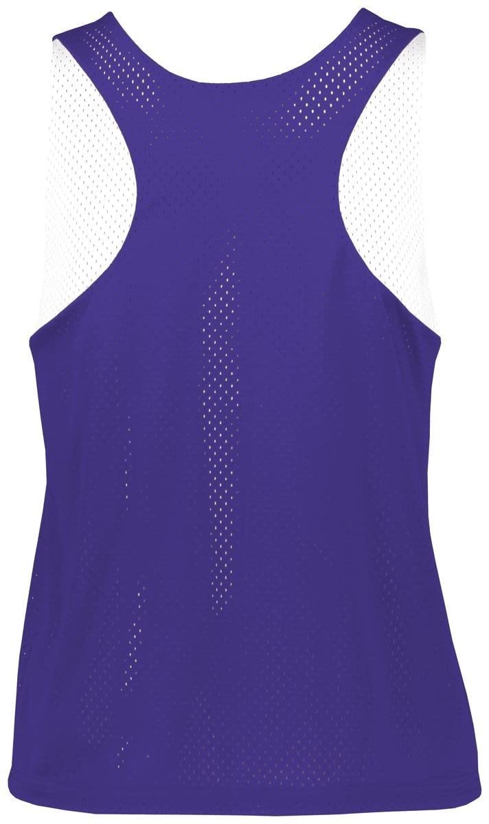 Augusta Sportswear Womens Mesh Reversible Pinnie L Purple/White