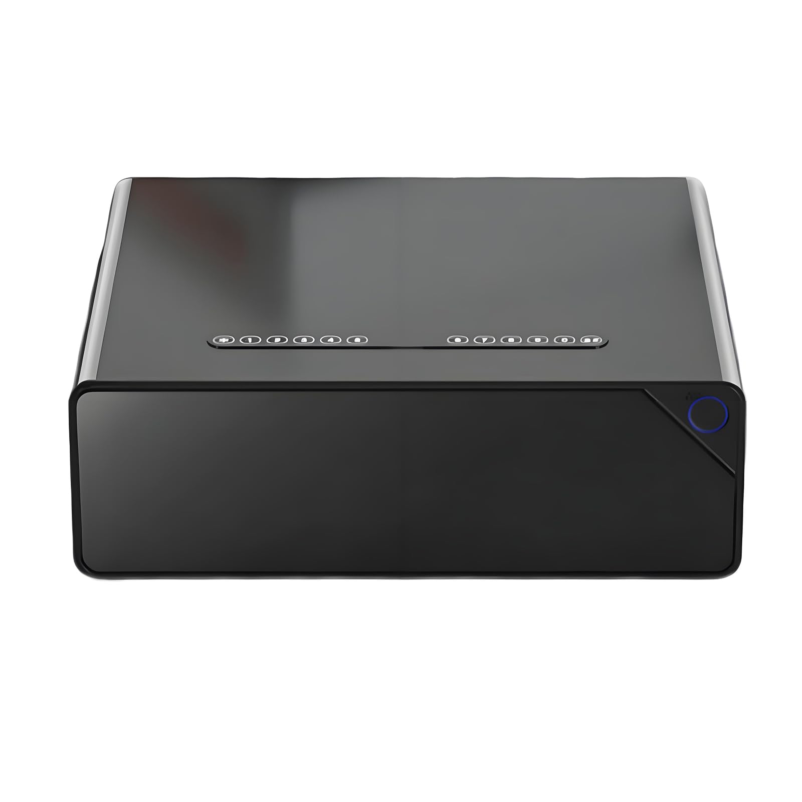 Coffre-fort à empreinte digitale avec serrure antivol compacte avec clavier et clé, accès rapide en 0,5 seconde, idéal pour ranger des objets de valeur et des bijoux