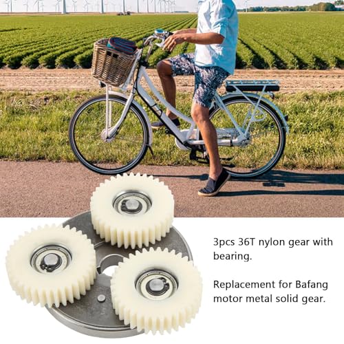Bnineteenteam Motor Getriebe Kupplung Kit, Hochwertiges 36T Nylon Zahnrad Set mit Lager 88mm Kupplung für 500W Elektrofahrrad Umbausatz, für Fahrrad Enthusiasten und Stadtverkehr Reparatur