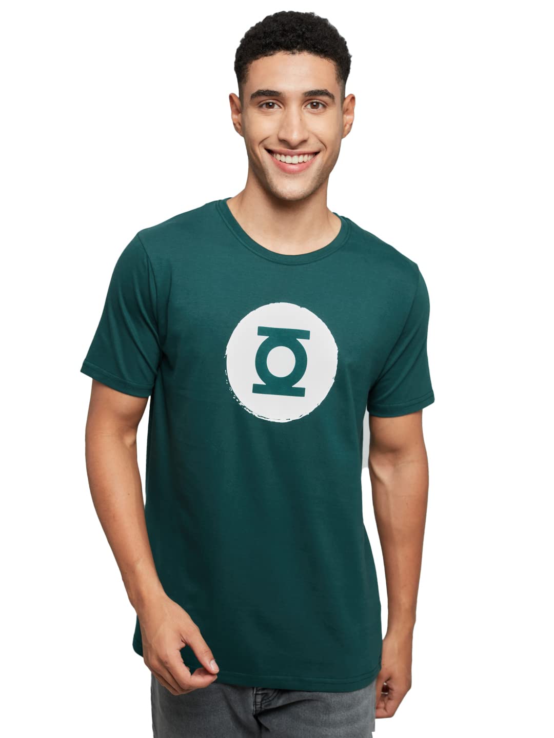 The Souled StoreMen Official Green Lantern: Logo Printed T-Shirts