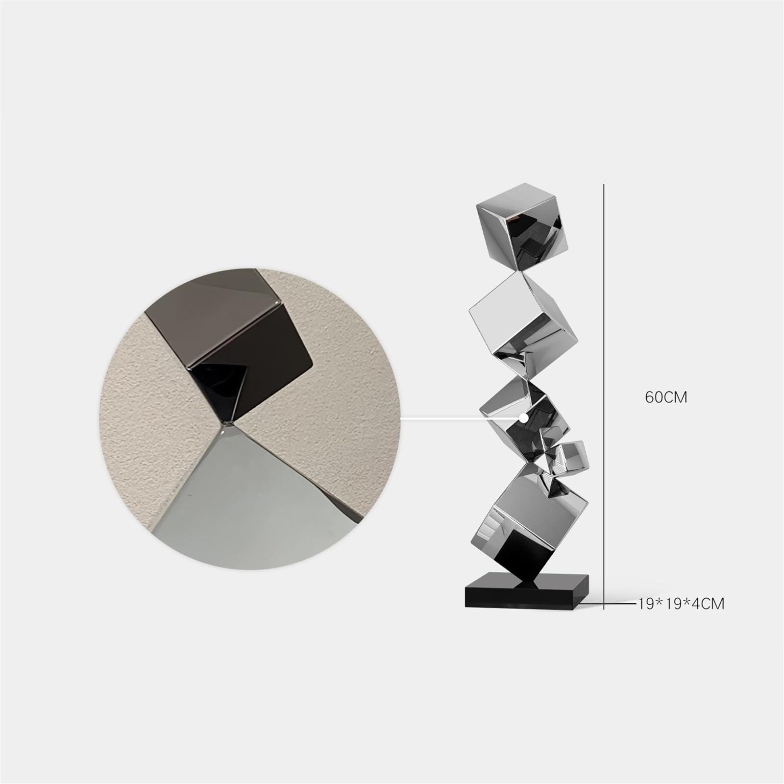wystrój domu Minimalist Geometric Stainless Steel Sculpture Artwork