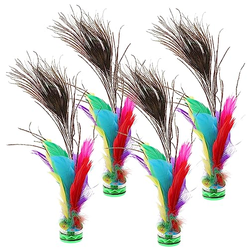 VICASKY 1set Kick Shuttlecock for Adults Indoor Outdoor Entertainment Coordination Motor Skills Lightweight Exercise 4pcs
