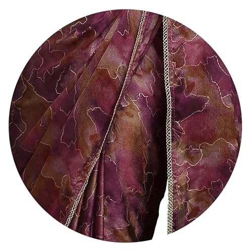 Image of MIRCHI FASHION Saree for Woman Chiffon Colorblock with Foil Work | Shimmer Festive Women's Sari for Wedding Functions and Ceremonies