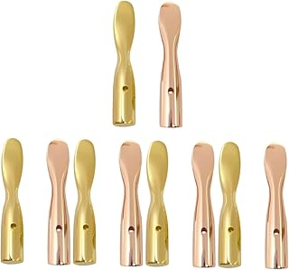 Abaodam 10 Peças Creme Para Os Olhos Em Bastão Portátil Colher De Creme Para Os Olhos Massageador De Olhos De Liga Colher Cosmética Facial Máscara Facial Colher De Creme Para Os Olhos