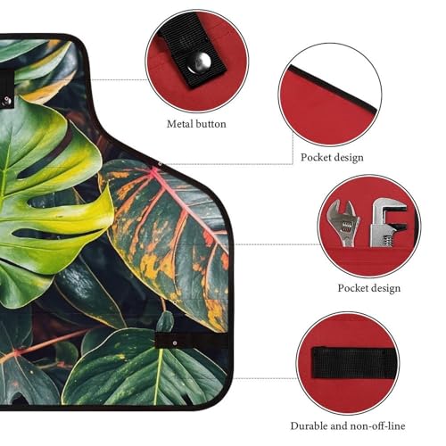 Delantal de trabajo con diseño tropical multicolor miniatura 3