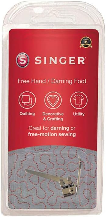 SINGER | Stippling, Darning & Freehand Embroidery Presser Foot, Stipple Quilting, Repair Holes, Create Freehand Monograms - Sewing Made Easy