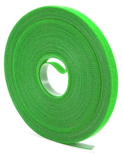 ZEXIJOW 10mm×25m Brida para Plantas Cinta,Cinta para Plantas autoadhesiva,Reutilizables Amarre Antitorsión,Cinta para Plantas Autoadhesiva Carpeta de Plantas Suave,Ara Viña,Tomates,(Verde Hierba)