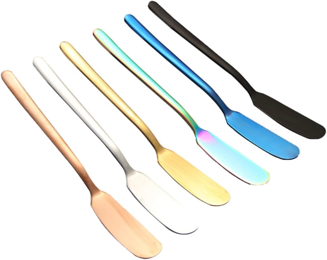 Uonlytech 6pcs Butter Spreader Knife, Long Handle Cream Piping Tool