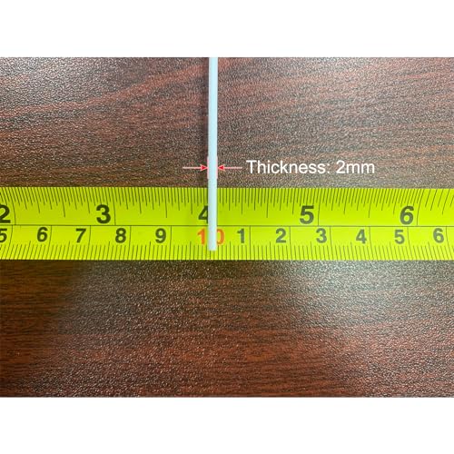 Image of uxcell ABS Styrene Plastic Round Bar Rod,5 /64 inch Dia 20 inch Length,White for Architectural Model Making DIY 10pcs