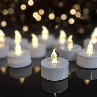 Abrief 12 Pack Theelichtjes Kaarsen Batterij Werkt - LED