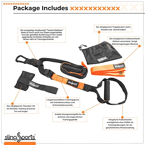 Sling Trainer juego de entrenamiento en suspensión con anclaje para puerta y correa continua 6