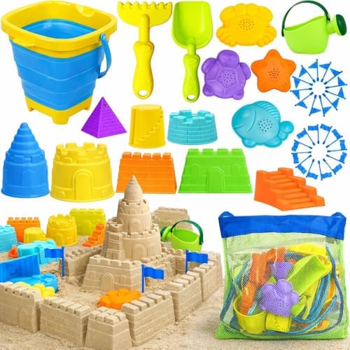 TOY Life Beach Toys for Kids Ages 4-8, Sand Toys for Toddlers 1-3, Beach Toys for Toddlers 1-3, Kids Beach Toys for Kids Ages 8-12, Sandbox Toys, Sand Castle Building Kit, Sand Toys for Kids Ages 4-8