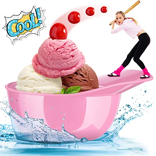 Suclain 14 Count Baseball Helmet Ice Cream Include 72 Oz & 8 Snack Bowl Plastic Bowls Cups Sundae Dessert Cap For Kids Birthday Baby Shower Party Decoration #TOP4
