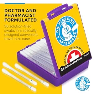 Dr-Piercing-Aftercare-Swabs-Saline-Solution-for-Piercings-Earring-Nose-Belly-Ear-Piercing-Cleaner-Saline-Wash-Ear-Hole-Cleaner--Piercing-Aftercare-Formula-36-swabs-1-Pack - Cucciolini Doodles   Dr-Piercing-Aftercare-Swabs-Saline-Solution-for-Piercings-Earring-Nose-Belly-Ear-Piercing-Cleaner-Saline-Wash-Ear-Hole-Cleaner--Piercing-Aftercare-Formula-36-swabs-1-Pack