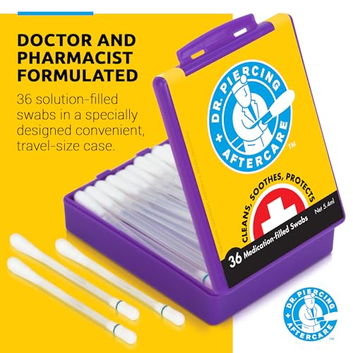 Dr-Piercing-Aftercare-Swabs-Saline-Solution-for-Piercings-Earring-Nose-Belly-Ear-Piercing-Cleaner-Saline-Wash-Ear-Hole-Cleaner--Piercing-Aftercare-Formula-36-swabs-1-Pack - Cucciolini Doodles   Dr-Piercing-Aftercare-Swabs-Saline-Solution-for-Piercings-Earring-Nose-Belly-Ear-Piercing-Cleaner-Saline-Wash-Ear-Hole-Cleaner--Piercing-Aftercare-Formula-36-swabs-1-Pack