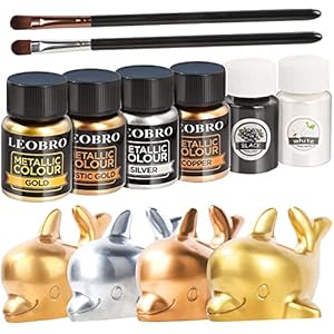 LEOBRO Epoxy Resin Color Pigment, Metallic Pigment Powder, Mica Powder for Epoxy Resin, Resin Dye, Resin Color Pigment for Epoxy Resin, Clay, Jewelry, Candle, Soap, Paint Making, 6 Colors