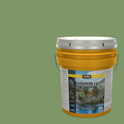 Vista 103 de Rodda Paint CASCADIA ZERO Pintura e Imprimación Interior Semibrillante en Uno, 5 Galones, Corn Chowder Sopa de maíz