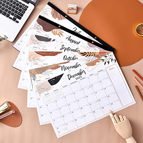 Desk Calendar 2023-2024 - 18 Monthly Desk/Wall Calendar 2023-2024, Jul. 2023 - Dec. 2024, 17”X 12”, Holidays, Notes, Corner Protectors, Hanging Holes & Cutting-Line Design, Perfect Calendar For You #TOP5