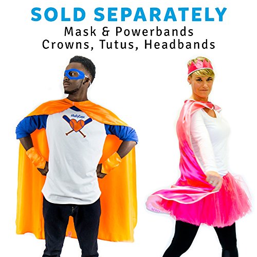 Everfan Men's Polyester Satin Superhero Cape 38" Lx48 W Yellow #TOP3