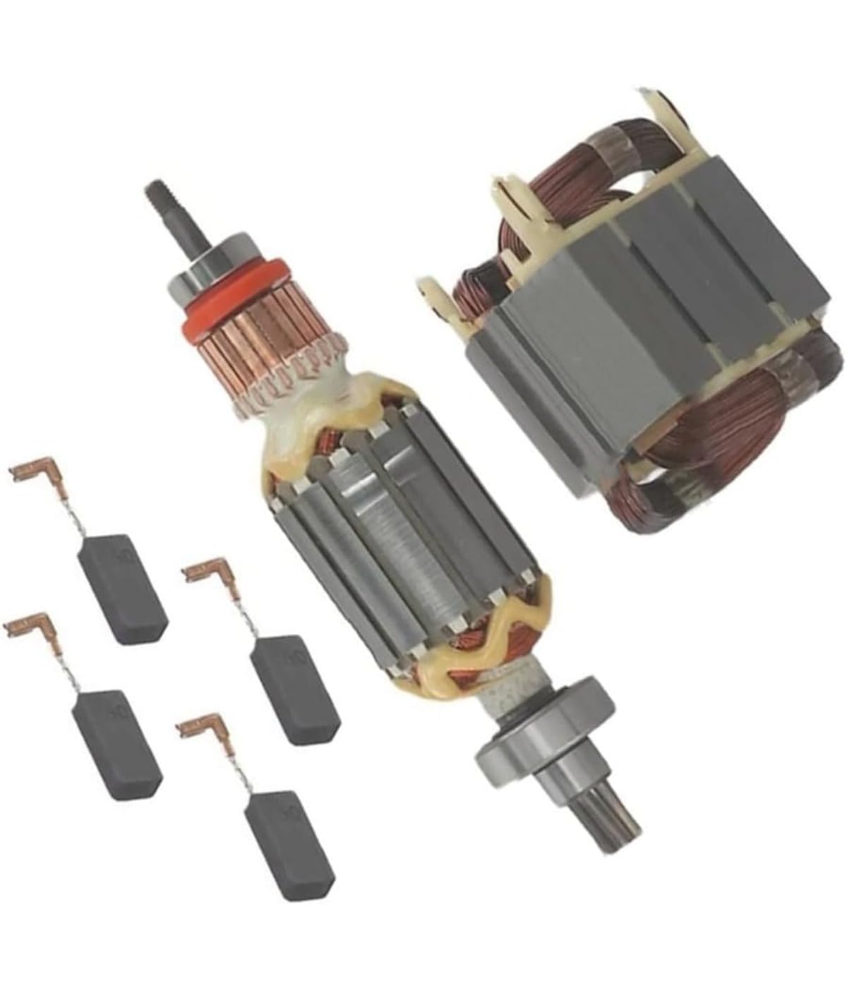 Zestaw szczotek wirnikowych i węglowych, 6 sztuk elementów metalowych, części zamienne do elektronarzędzi 513633-7 625758-6 CB350 194160-9