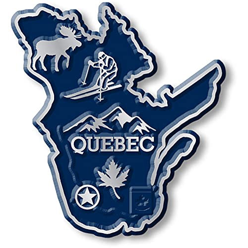 Imán Decorativo Quebec Provincia Goma 3D Vintage