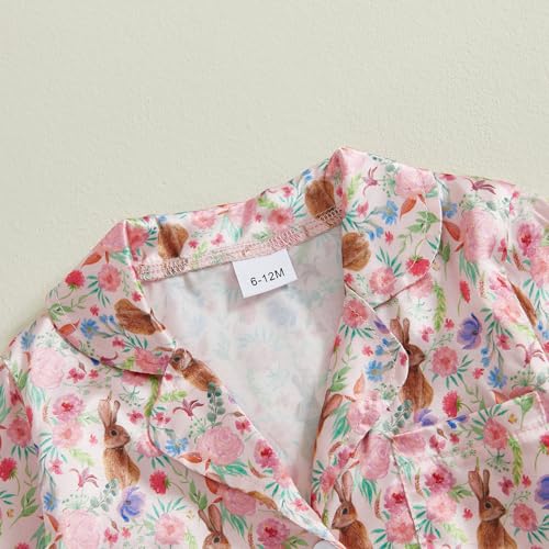 MAINESAKA Toddler Girl Button Down Pajamas Set Cute Bow Print Feather Trim Long Sleeve Sleep Shirt + Pants Set Girls Fall Pjs4