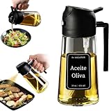 Áz ÁSZATOR Pulverizador Aceite Spray 2 en 1, Aceitera Spray Pulverizador + 8...