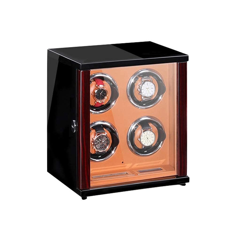 NZPOST Watch Automatic Watch Winder Case Storage Dispaly Box with Quiet Motor and 5 Rotation Modes LED Backlight and LCD Display Remote Control