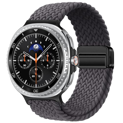 Image of XMUXI Compatible with Samsung Galaxy Watch 8 Strap 44mm 40mm Magnetic Nylon Replacement Bands for Galaxy Watch 8 Classic 46mm Straps Braided Sport Loop (No Watch)