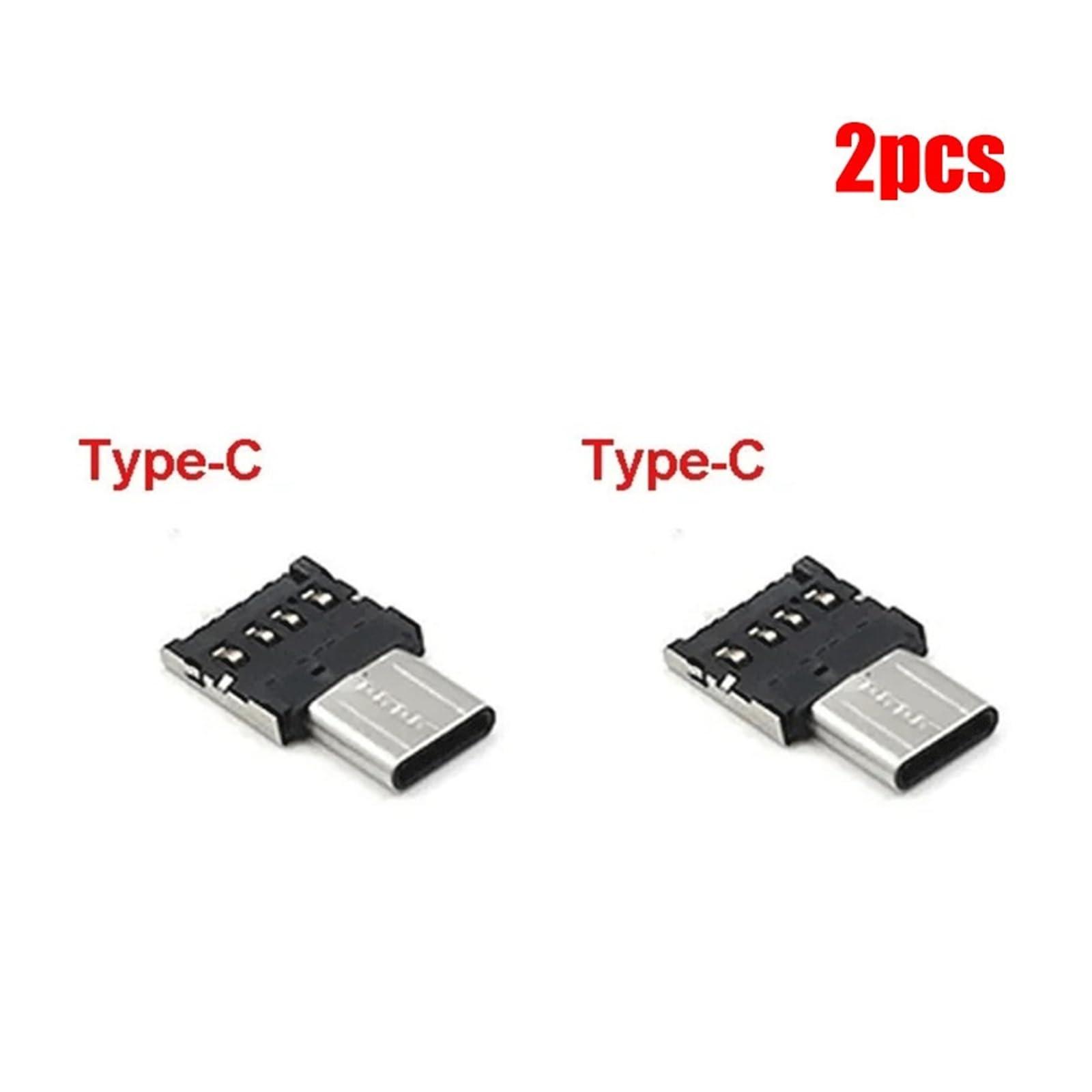 Adattatore da USB C a USB 2.0 OTG di tipo C, cavo connettore micro USB (2 pezzi di tipo C)