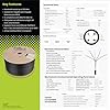 trueCABLE Cat6 Direct Burial, 500ft, Waterproof, Outdoor Rated CMX, Black, 23AWG Solid Bare Copper, 550MHz, PoE++ (4PPoE), ETL Listed, Unshielded UTP, Bulk Ethernet Cable #5