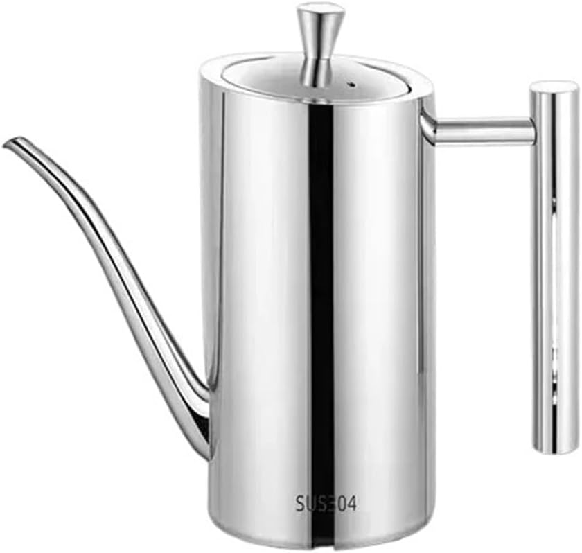 500/700ml オイルポット 304 防塵 漏れ防止 酢 オリーブオイルボトル 保存容器 家庭用 キッチン用品(Straight