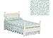 Price comparison product image Melody Jane Dolls House Miniature 1:12 Scale Bedroom Furniture White Wood Single Bed