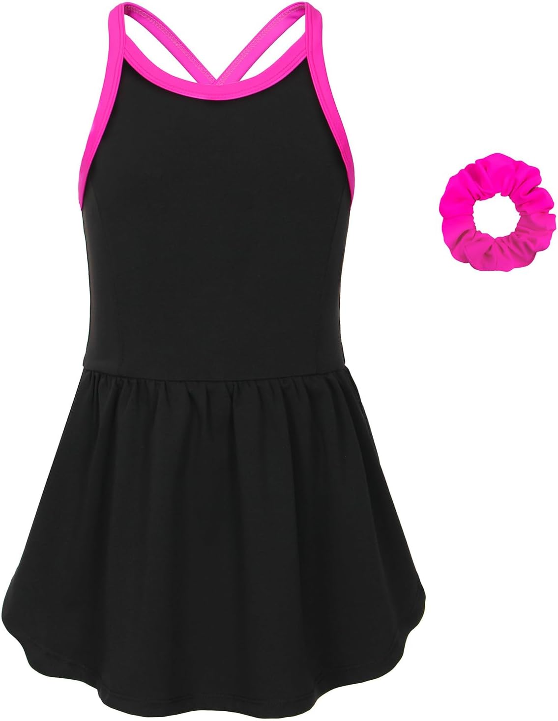 MODAFANS Girls Tennis Golf Dress Sleeveless Athletic Pleated Outfits Sets Built in Shorts with Pockets
