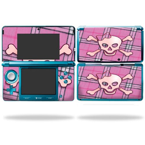 MightySkins Skin Compatible with Nintendo 3DS wrap Sticker Skins Pink Bow Skull