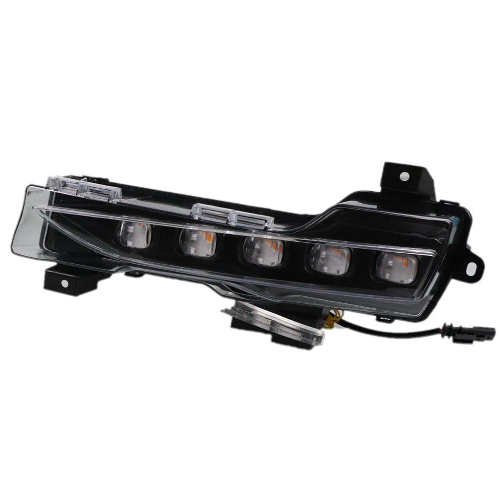 July King LED Daytime Running Light for Tesla Model 3 2018+ and Model Y 2021+, 6000K Front Bumper Scanning DRL + Streamer Yellow Turn Signals