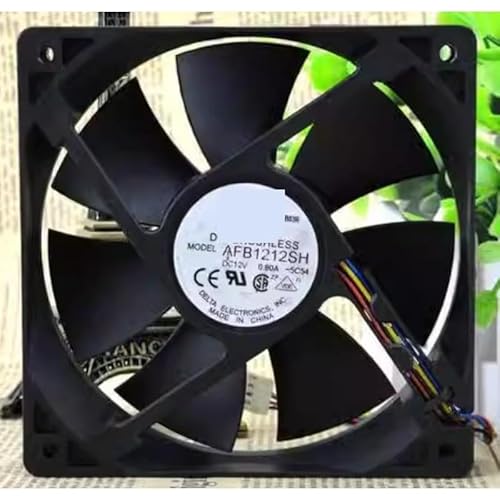 Delta AFB1212SH 12025 12cm 12V 0.80A PWM������]�p�N�[���[�t�@��(Red)