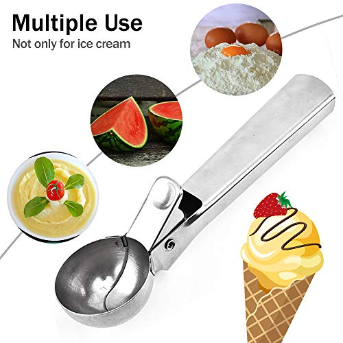 Colher de sorvete com alavanca de gatilho Pá de sorvete de aço inoxidável Aperto confortável para fr