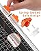 Firbon 2Pcs Refill Blades for A4 A5 Paper Cutter, Spring-Loaded Safeguard Design Replacement Blade for Paper Trimmers (Orange)