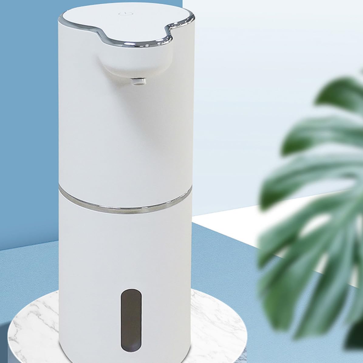 TEHAUX Dispensador Automático de Jabón Blanco Abs Sensor Infrarrojo | Control Táctil, Ajuste de Múltiples Niveles, Carga Usb, Uso en Baño y Centros Comerciales