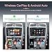 2+64G Android Car Stereo for Mercedes-Benz W209 CLK-C209 C-W203 A-W168 G-W463 Viano Vito Vaneo SLK W170 with Carplay Android Auto 7 inch Touchscreen Player FM Radio GPS Bluetooth + AHD Camera&MIC