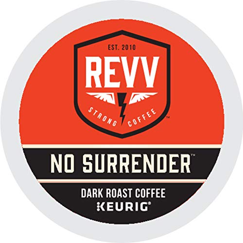 REVV No Surrender, Single-Serve Keurig K-Cup Pods, Dark Roast Coffee, 96 Count