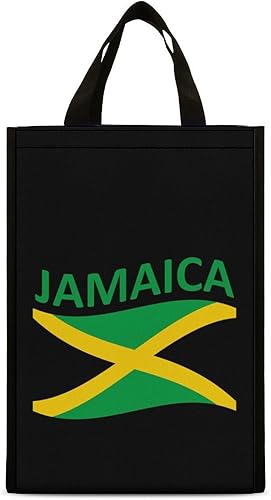 Miniatura 8 de Banderas aisladas de Jamaica, bolsa de comestibles plegable, bolsa de compras reutilizable para picnic