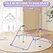 ZUETK Expandable Gymnastics Bar for Kids, Adjustable Height Junior Training Kip Bar, Folding Gymnastic Horizontal Bars Monkey Bar, Home Gym Equipment for Kid Gymnasts, Child, Girl, Boy